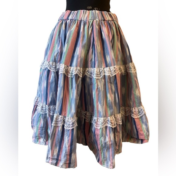 Vintage Carousel Original 50's-60's Ruffle Circle Skirt - Picture 5 of 13